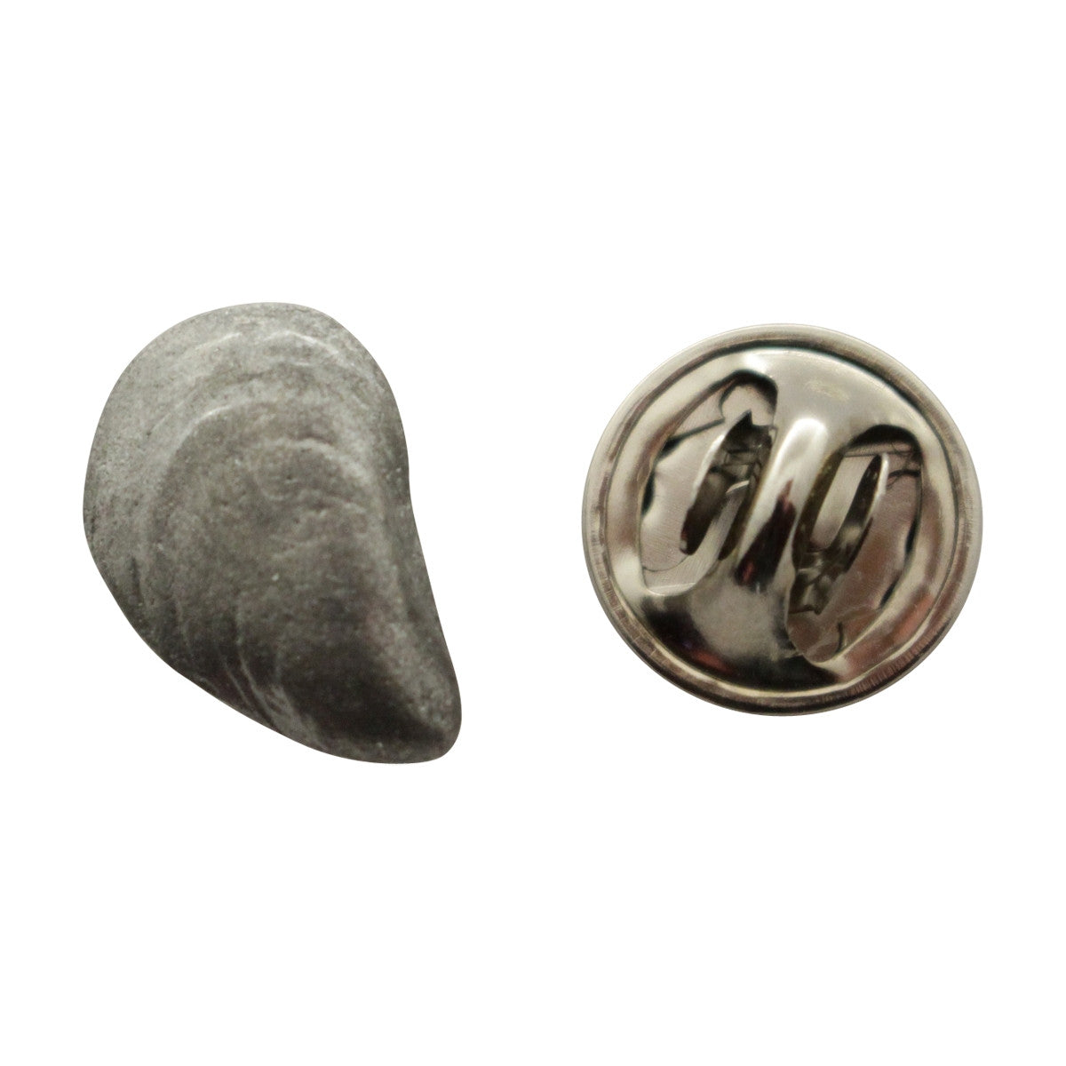Mussel Mini Pin ~ Antiqued Pewter ~ Miniature Lapel Pin ~ Sarah's Treats & Treasures